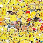 50 autocollants Pikachu