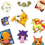 50 autocollants Pokémon