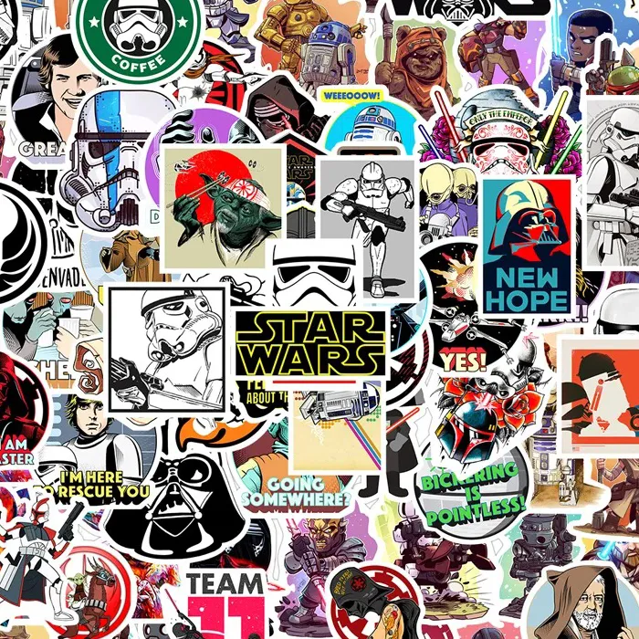 50 autocollants Star Wars