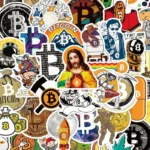 50 autocollants bitcoin