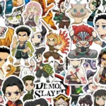50 autocollants demon slayer