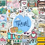 50 autocollants voyage