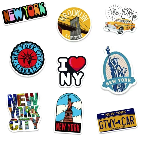 50 autocollants New York