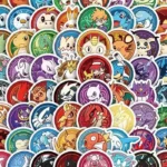 50 autocollants Pokémon badges