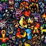 50 autocollants Pokémon néon