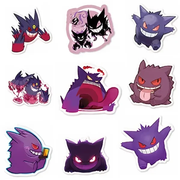 50 stickers Pokémon Ectoplasma