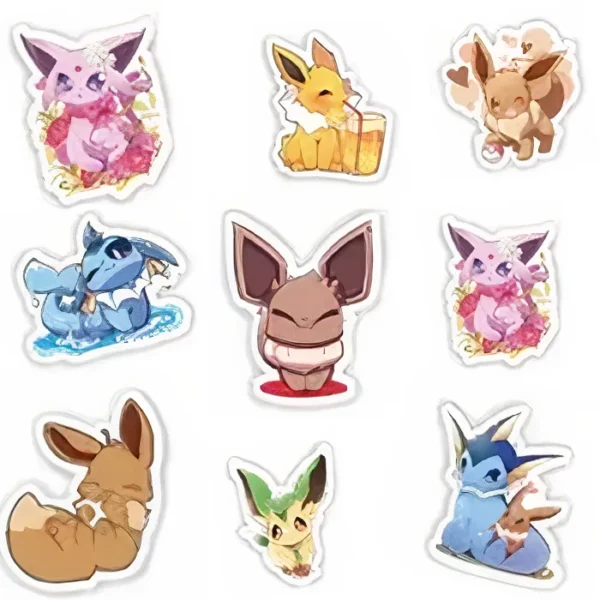 évoli et ses évolutions stickers Pokémon