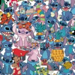 50 autocollants lilo et stitch