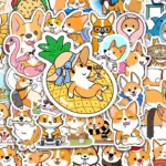 50 autocollants Corgi