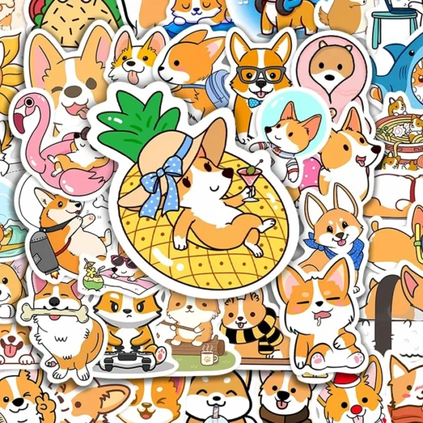 50 autocollants Corgi