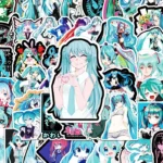 50 autocollants Hatsune Miku