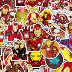 50 autocollants Iron Man