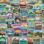50 autocollants Parcs Nationaux