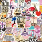 50 autocollants Paris