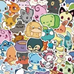 50 autocollants Pokémon Kawaii