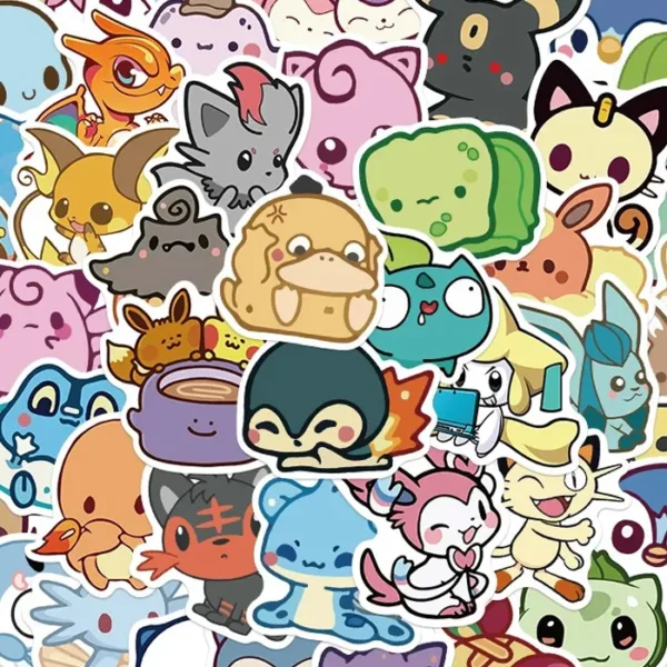 50 autocollants Pokémon Kawaii